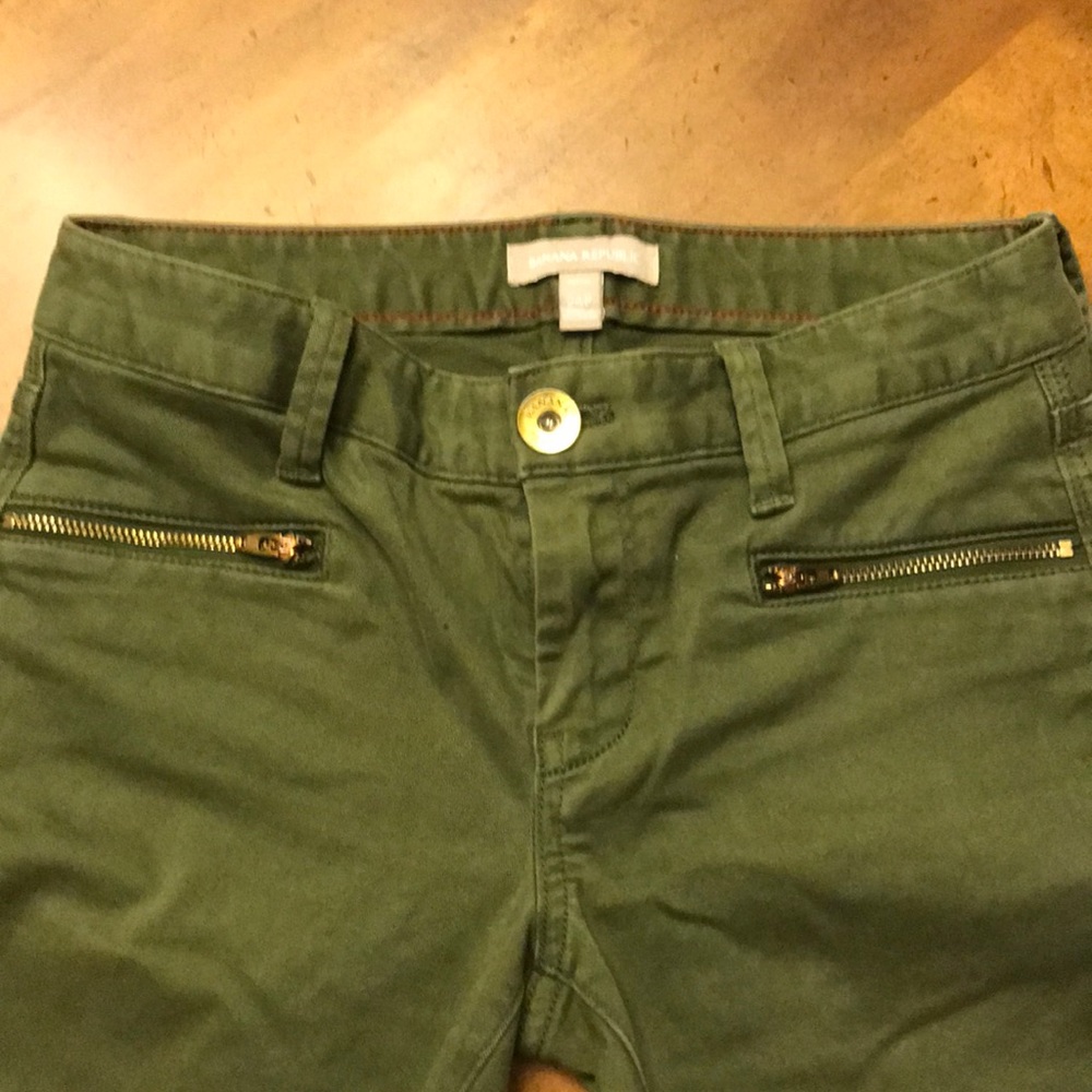 Green ankle length pants from Banana Republic
